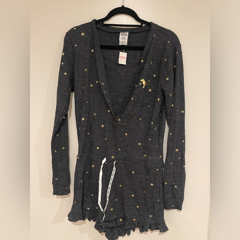 PINK Victoria's Secret Charcoal Jumpsuit